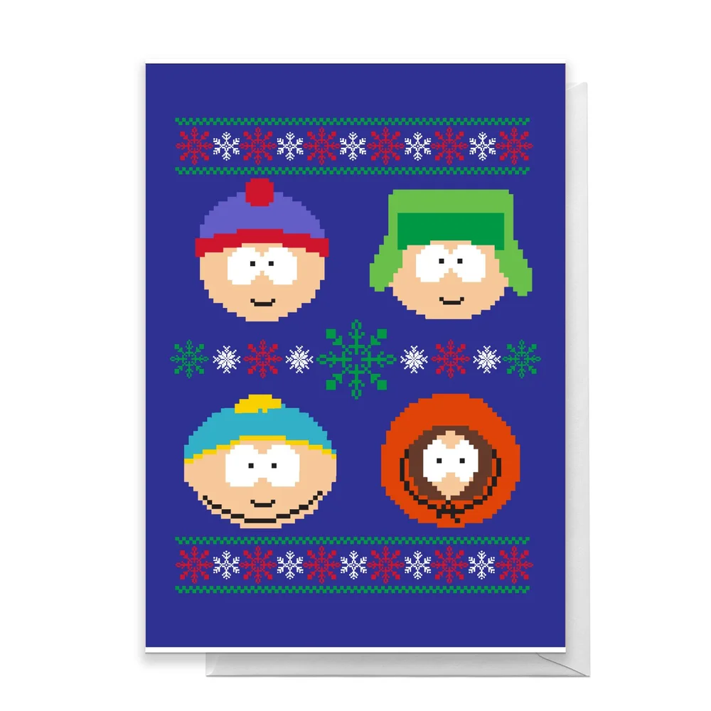 South Park Christmas Characters Greetings Card - Large Card Image 1