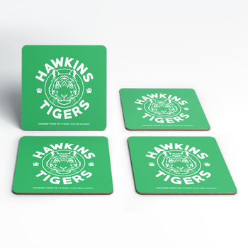 Stranger Things Hawkins Tigers Coaster Set