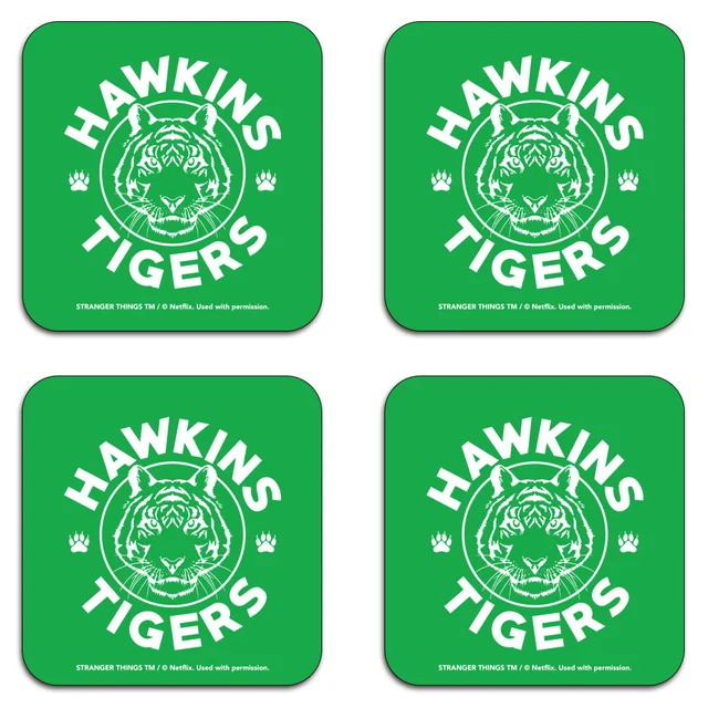 Stranger Things Hawkins Tigers Coaster Set