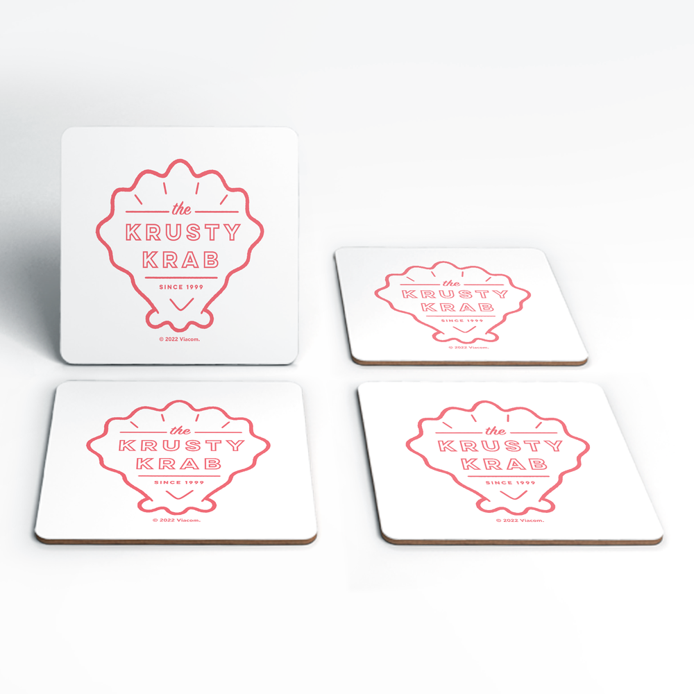 Spongebob Squarepants Krusty Krab Logo Coaster Set Image 1