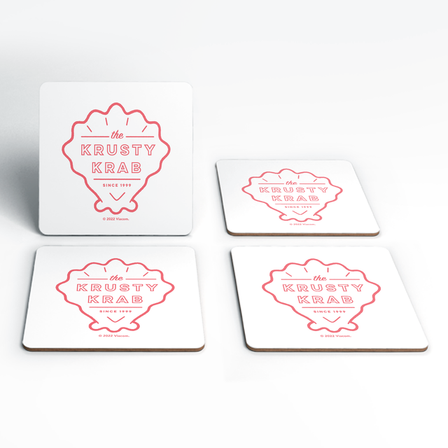 Spongebob Squarepants Krusty Krab Logo Coaster Set