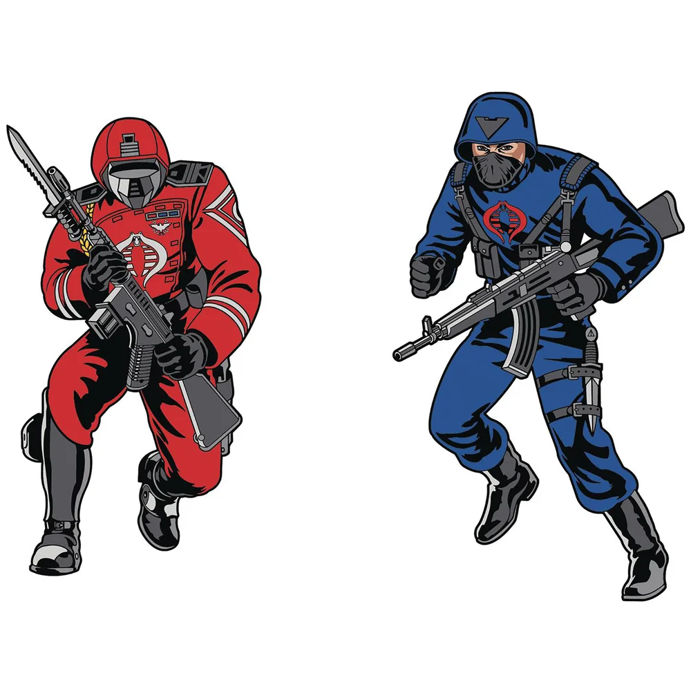 G.I. Joe Retro Pin Set 2-pack - Cobra Elite Officer (Crimson Guard) & Cobra Officer Image 1