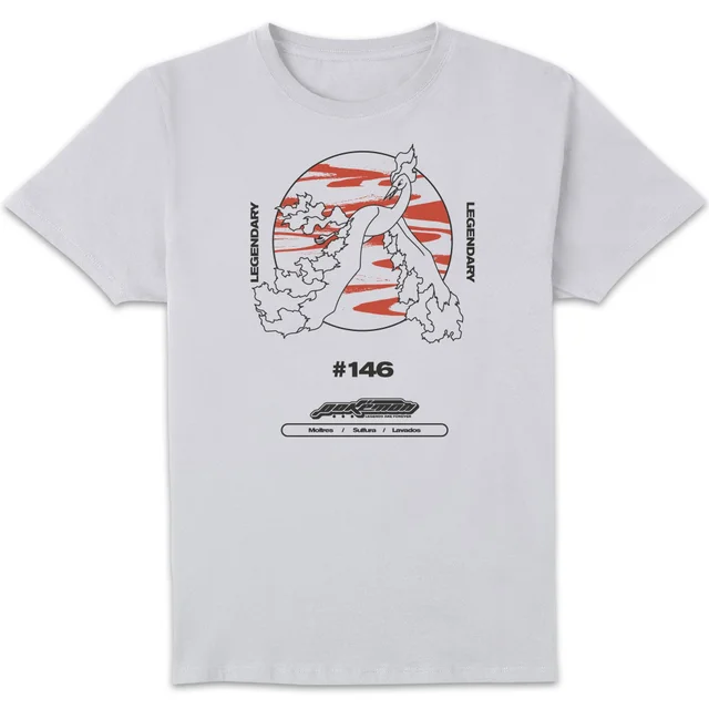 Pokémon Moltres Legendary Unisex T-Shirt - White