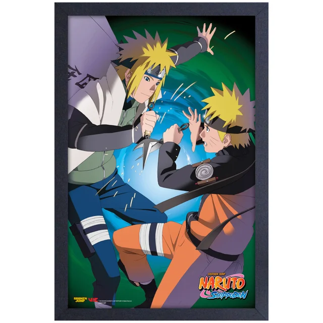Naruto Minato Fight Framed Art Print