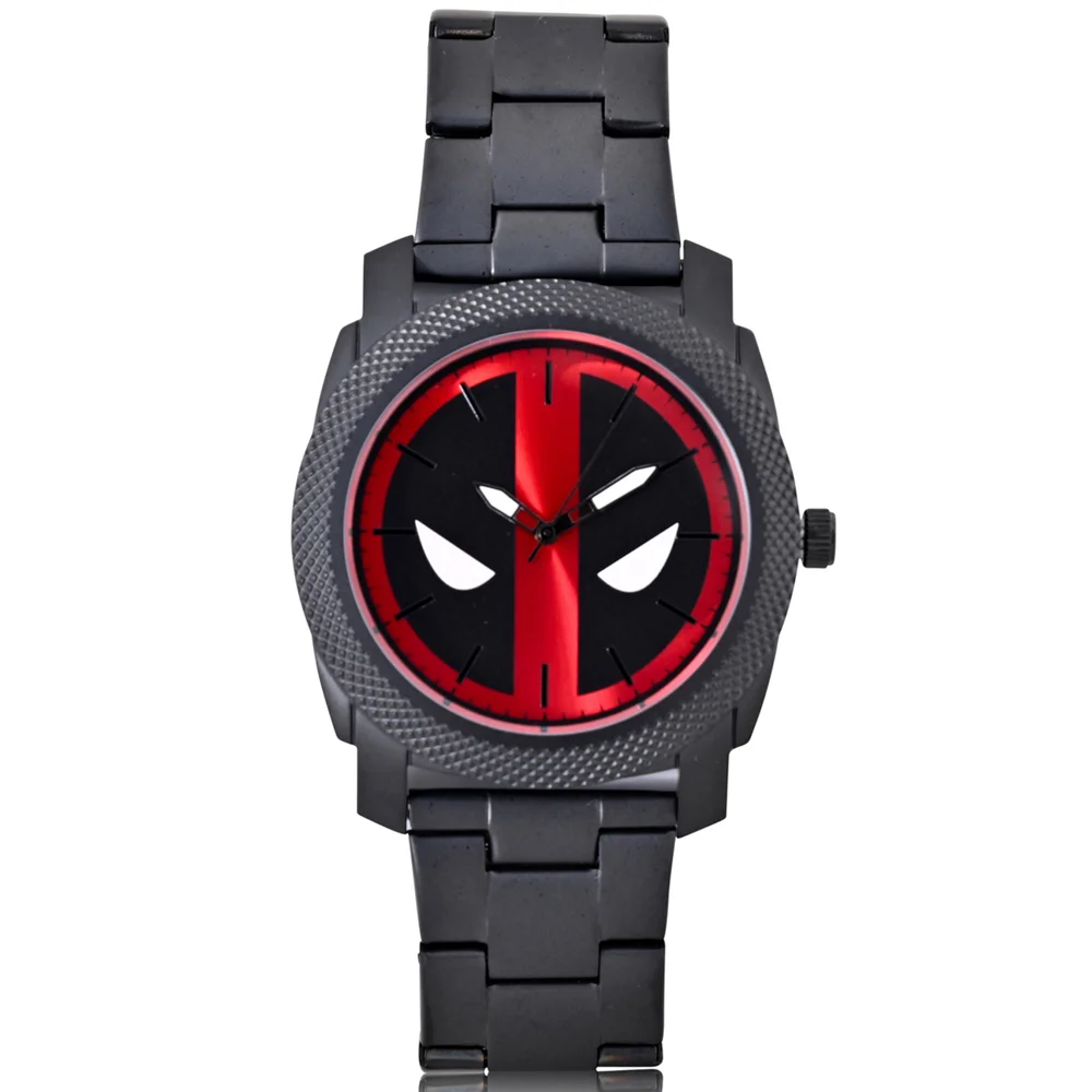 Marvel Deadpool Matte Black Stainless Steel Bracelet Watch Image 1