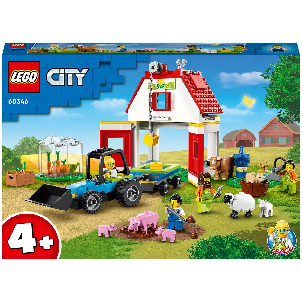 LEGO City Farm Barn & Farm Animals Toy (60346) Image 1