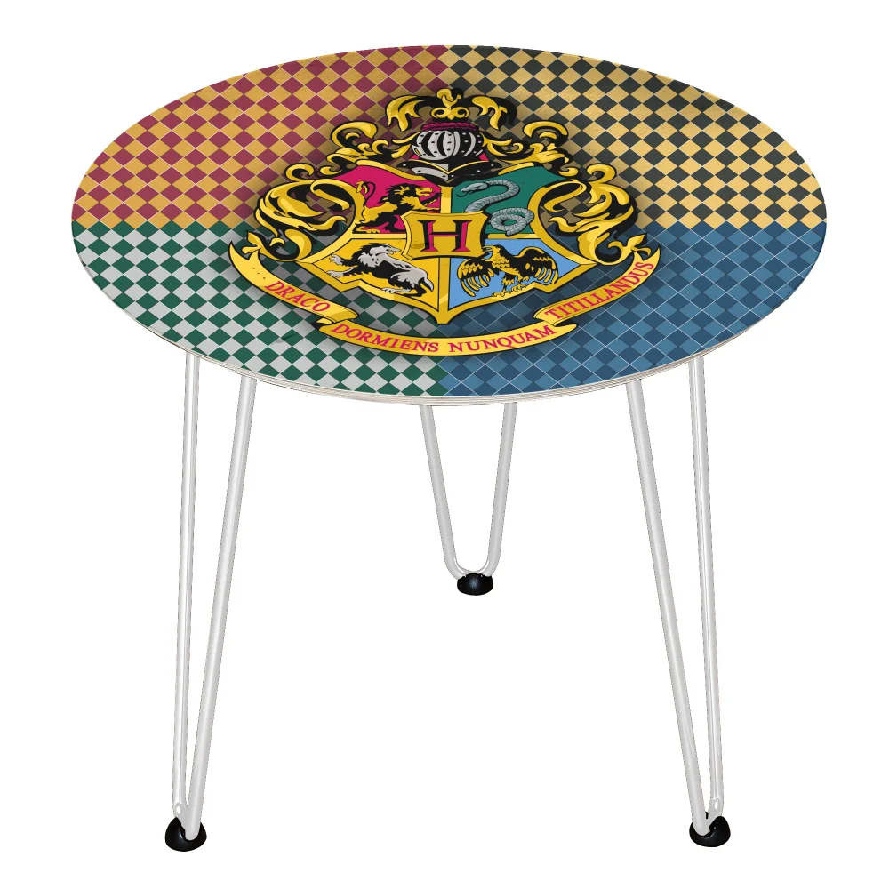 Decorsome x Harry Potter Hogwarts Wooden Side Table - White Image 1