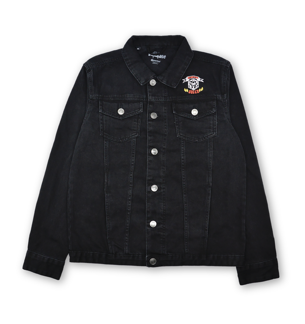Butt Stallion PULP HORROR Embroidered Denim Jacket - Black - S - Black Image 1