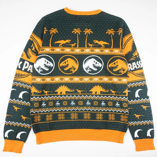 Jurassic Park Seasons Greetings from Isla Nublar Knitted Christmas Jumper