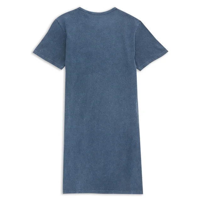 Care Bears In The Clouds Women's T-Shirt Dress - Navy Acid Wash