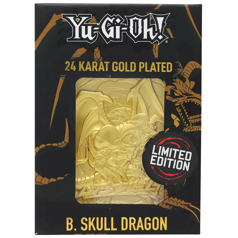 Fanattik Yu-Gi-Oh! Limited Edition 24K Gold Plated Collectible - B. Skull Dragon Image 1