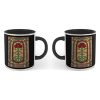 Stranger Things Stain Glass Window Mug - Black - undefined undefined