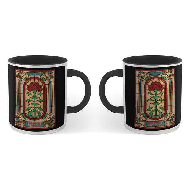 Stranger Things Stain Glass Window Mug - Black