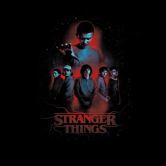 Stranger Things Characters Composition Unisex T-Shirt - Black