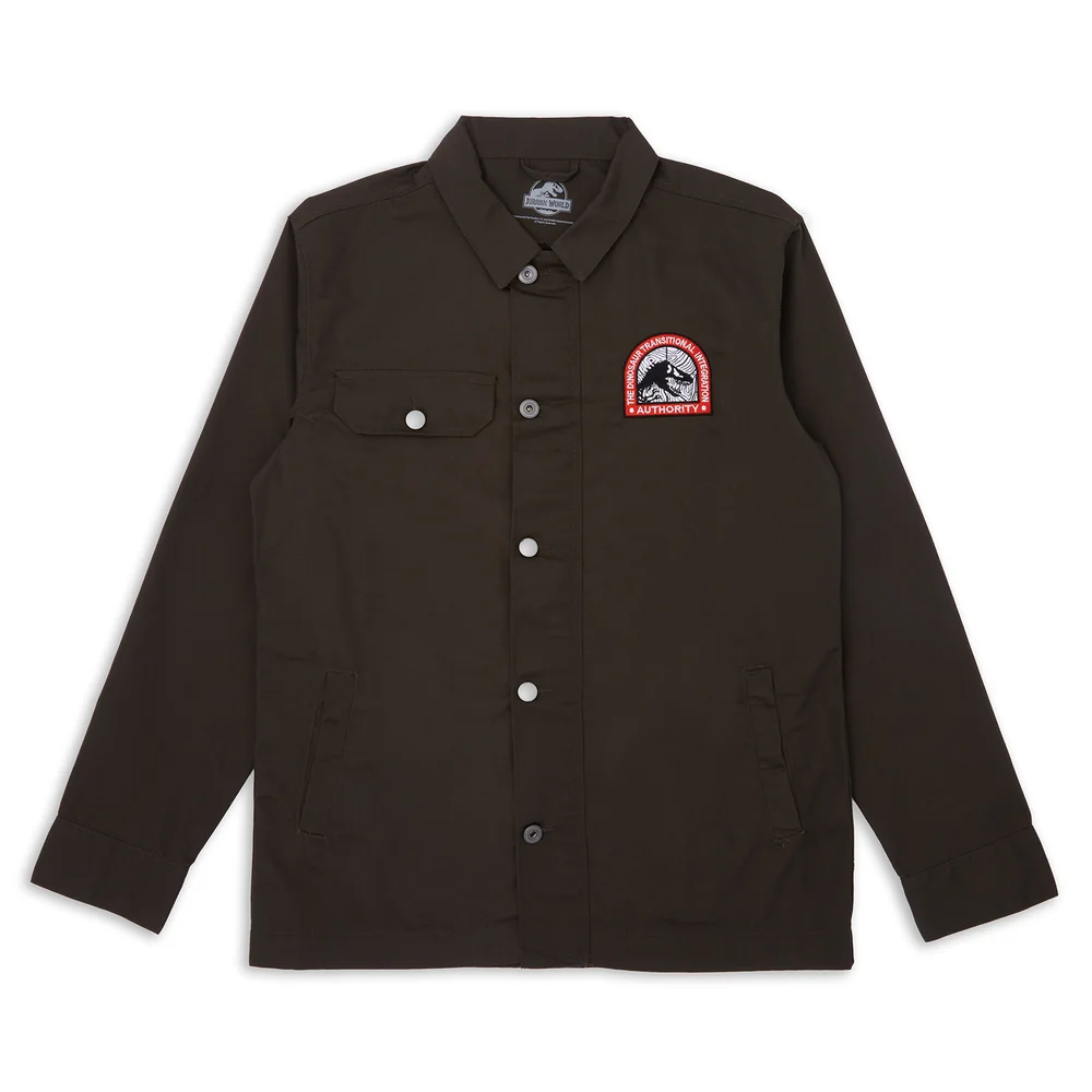 Jurassic World DTIA Ranger Embroidered Unisex Utility Shacket - Khaki - XS Image 1