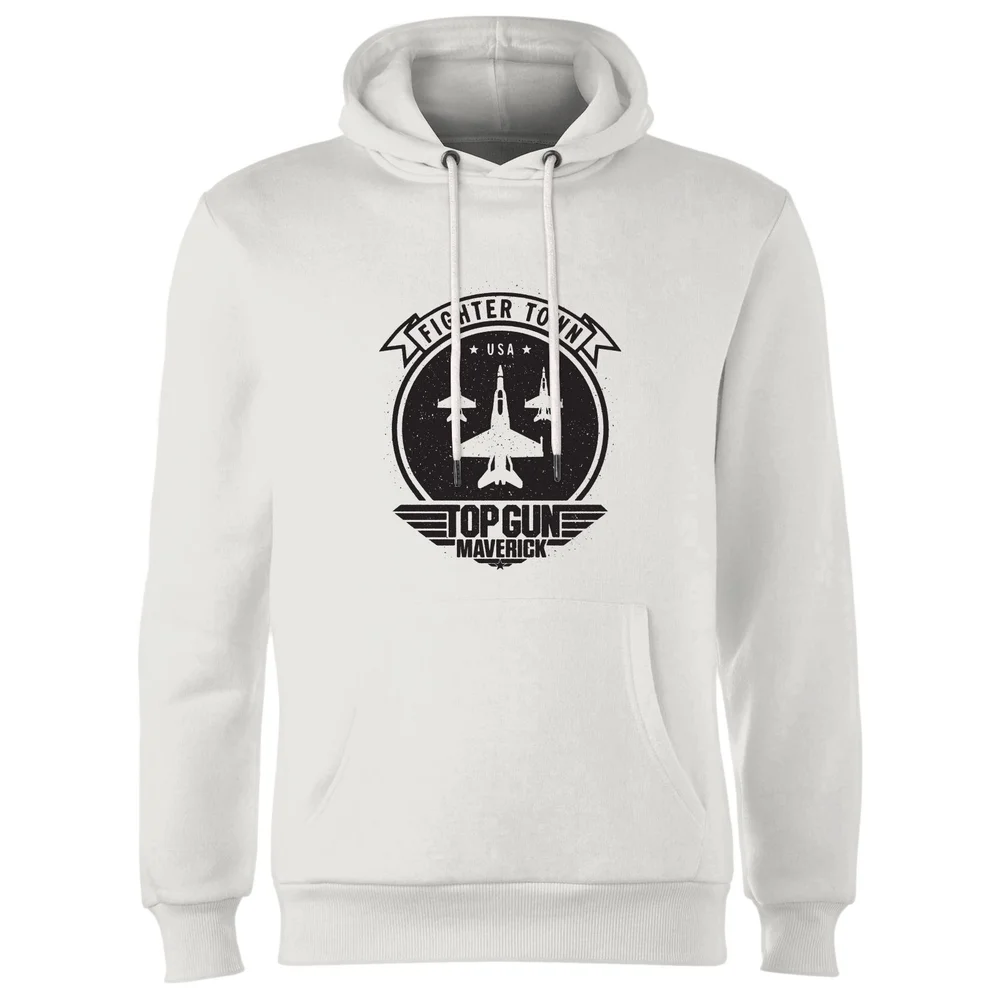 Top Gun Maverick Fighter Town USA Hoodie - White - S Image 1
