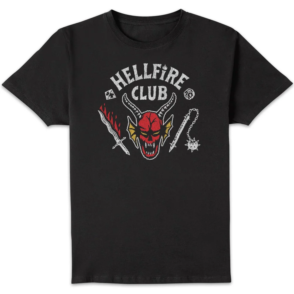Stranger Things Hellfire Club Vintage Unisex T-Shirt - Black - S Image 1