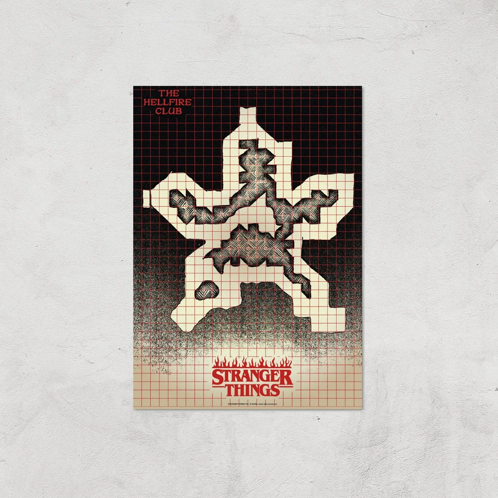 Stranger Things Map Giclee Art Print - A4 - Print Only Image 1