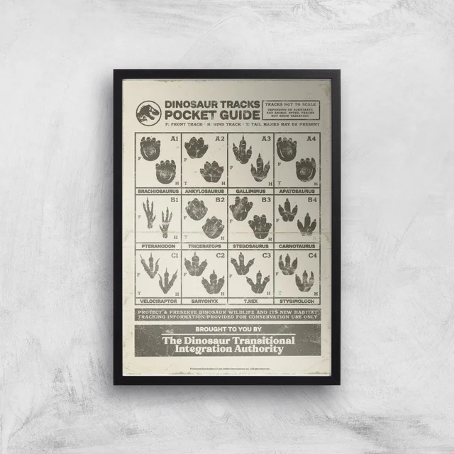 Jurassic World Dino Tracks Pocket Guide Giclee Art Print