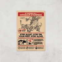 Jurassic World How To Survive A Stampede Giclee Art Print - undefined undefined