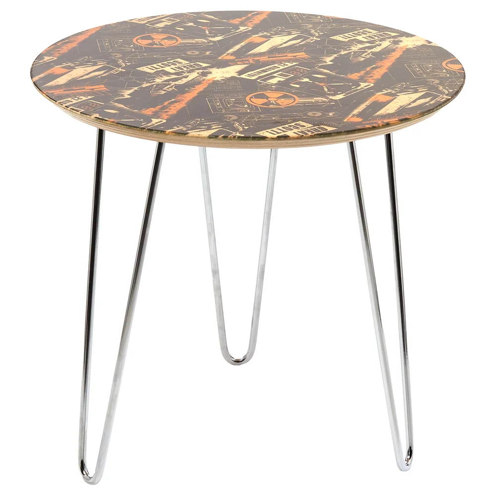 Back To The Future 1.21 Gigawatts Wooden Side Table - White Image 1