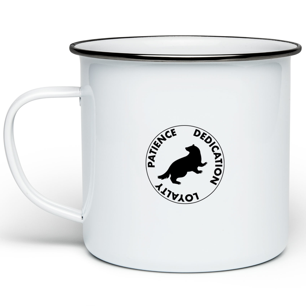 Harry Potter Hufflepuff House Enamel Mug - White Image 1