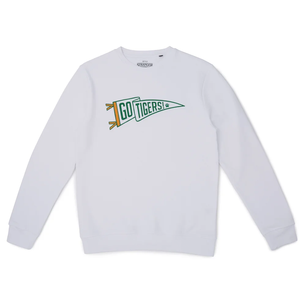 Stranger Things Go Tigers! Sweatshirt - White - S Image 1