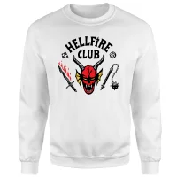 Stranger Things Hellfire Club Sweatshirt - White - undefined undefined
