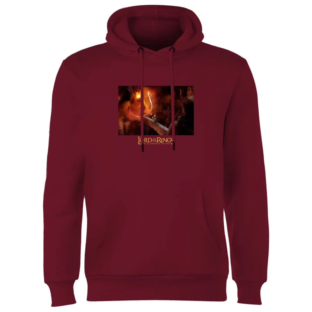 Lord Of The Rings You Shall Not Pass Hoodie - Burgundy - S Image 1