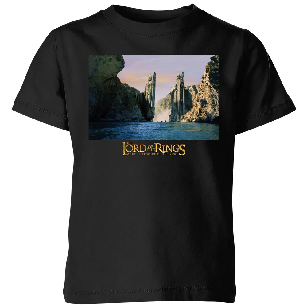 Lord Of The Rings Argonath Kids' T-Shirt - Black - 7-8 Years Image 1