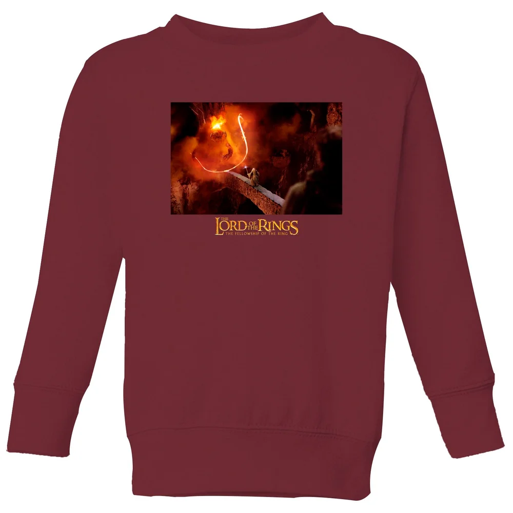 Lord Of The Rings You Shall Not Pass Kids' Sweatshirt - Burgundy - 3-4 Years Image 1