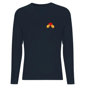 Disney Mickey Mouse Backside Men's Long Sleeve T-Shirt - Navy