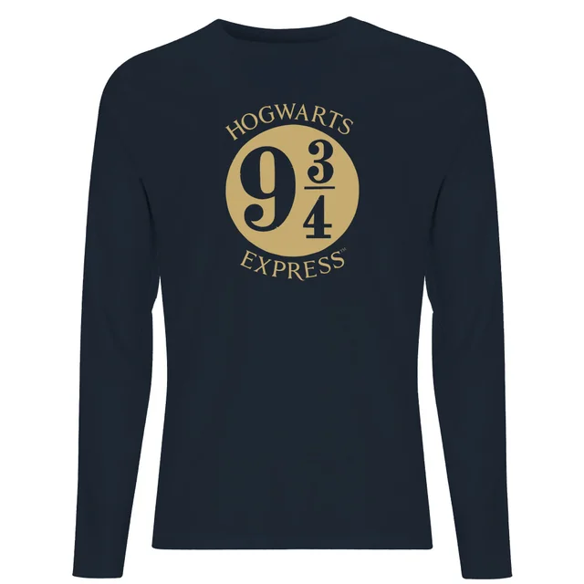 Harry Potter Platfrom Men's Long Sleeve T-Shirt - Navy