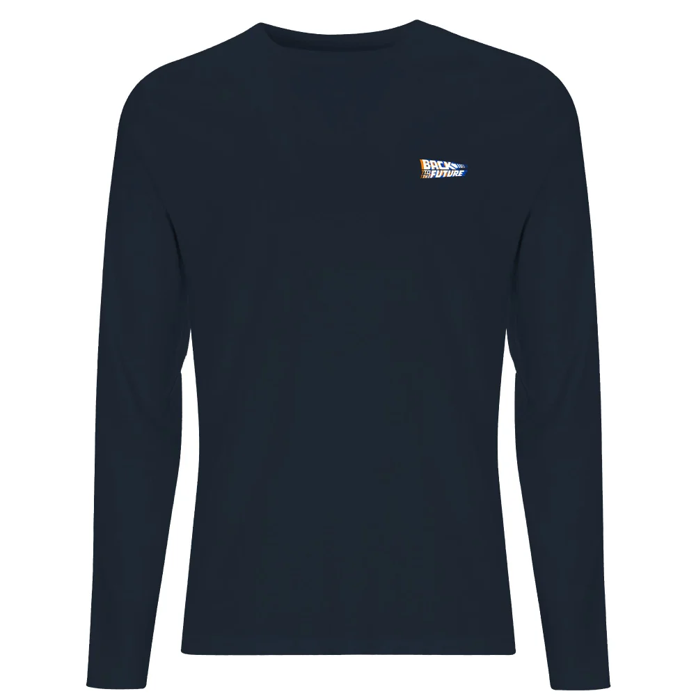 Back To The Future Varsity Men's Long Sleeve T-Shirt - Navy - S Image 1