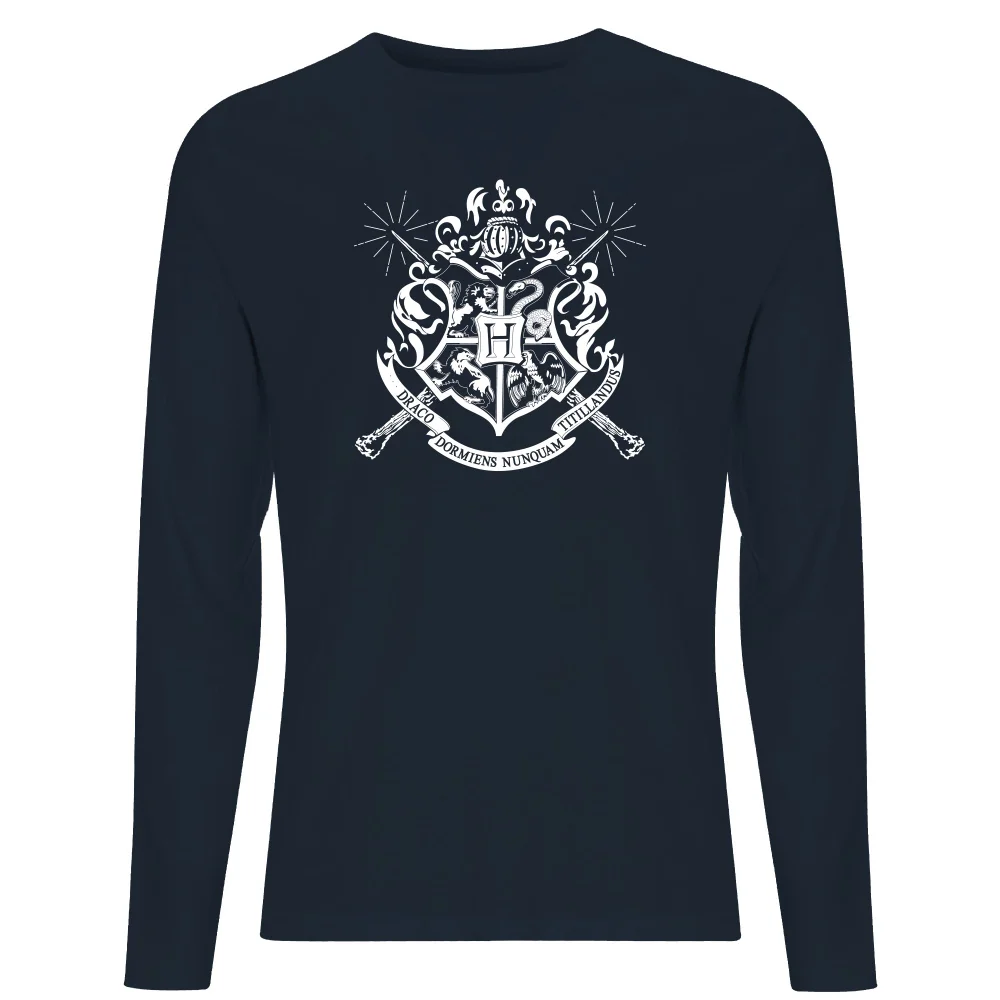 Harry Potter Hogwarts House Crest Men's Long Sleeve T-Shirt - Navy - L Image 1