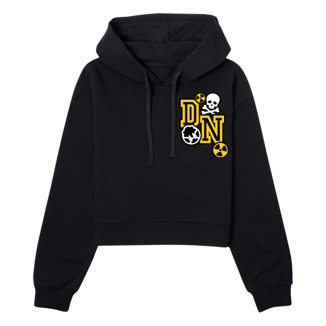 Duke Nukem Women's Cropped Hoodie - Black