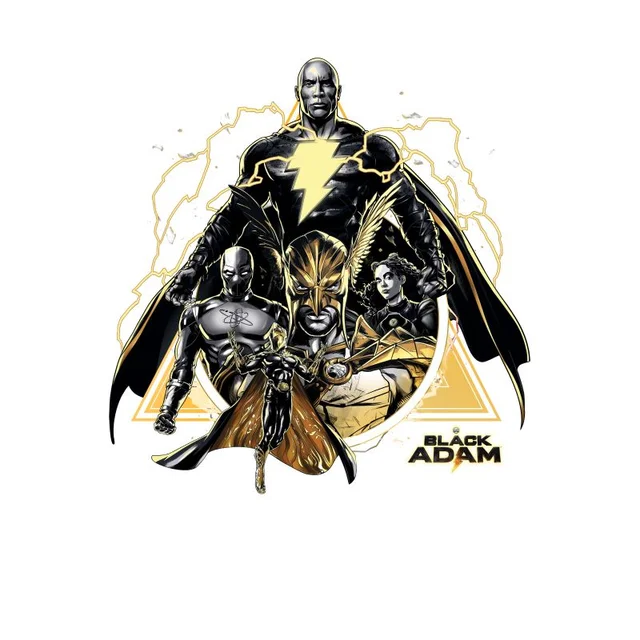 DC Black Adam Characters Unisex T-Shirt - White