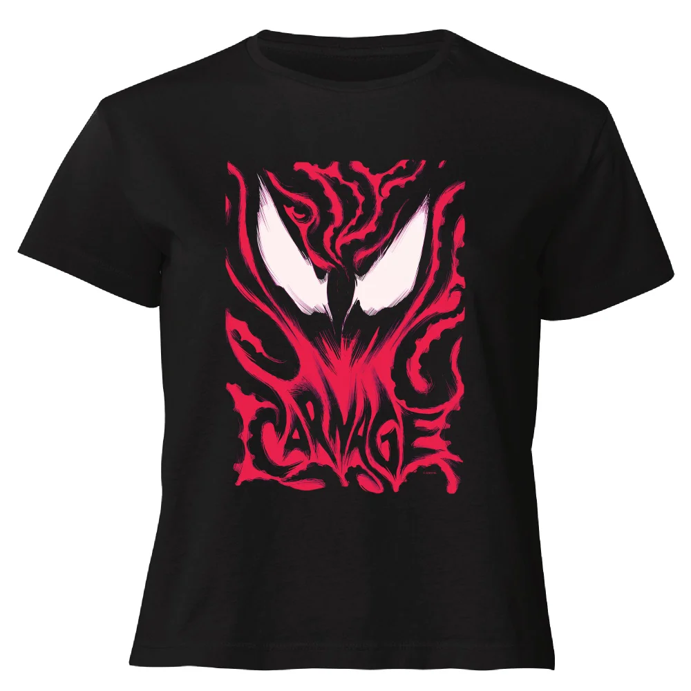 Venom Carnage Women's Cropped T-Shirt - Black - XS Image 1