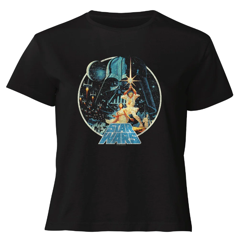 Star Wars Classic Vintage Victory Women's Cropped T-Shirt - Black - XS Image 1