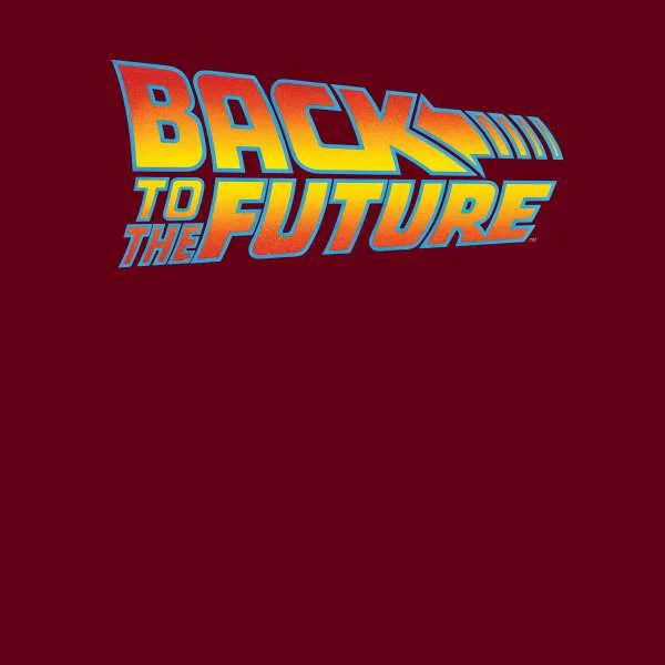 Back To The Future Classic Logo Hoodie - Burgundy