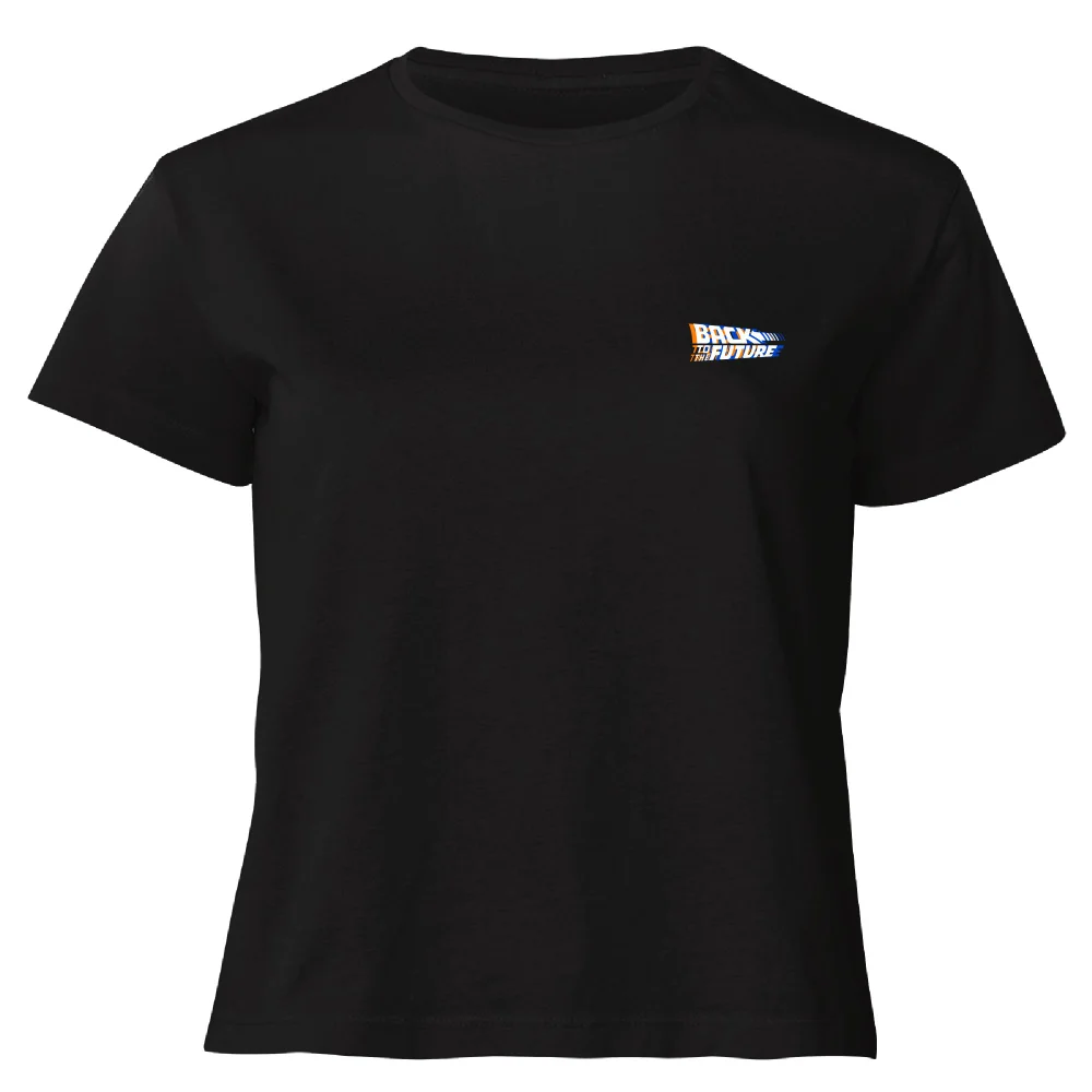 Back To The Future Women's Cropped T-Shirt - Black - XS Image 1
