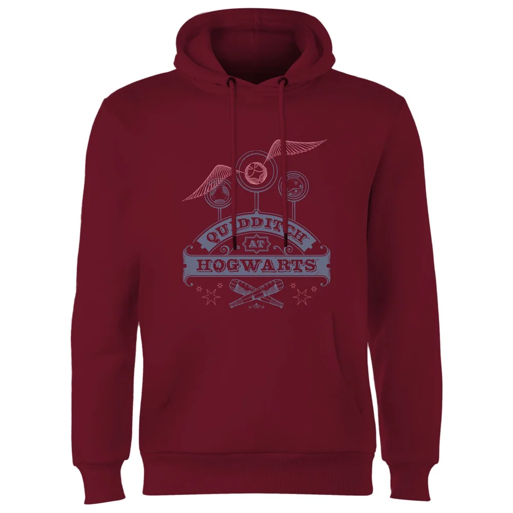 Harry Potter Quidditch At Hogwarts Hoodie - Burgundy - S Image 1