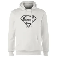 Marble Superman Logo Hoodie - White - undefined undefined
