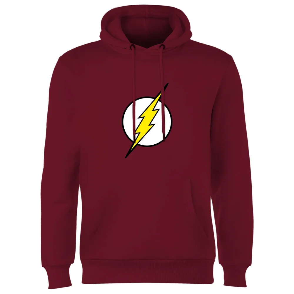 Justice League Flash Logo Hoodie - Burgundy - S Image 1