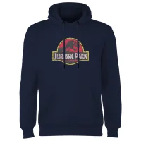Jurassic Park Logo Vintage Hoodie - Navy - undefined undefined