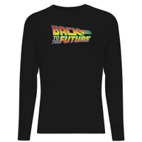 Back To The Future Classic Logo Men's Long Sleeve T-Shirt - Black - undefined undefined