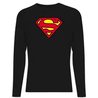 Official Superman Shield Men's Long Sleeve T-Shirt - Black - undefined undefined