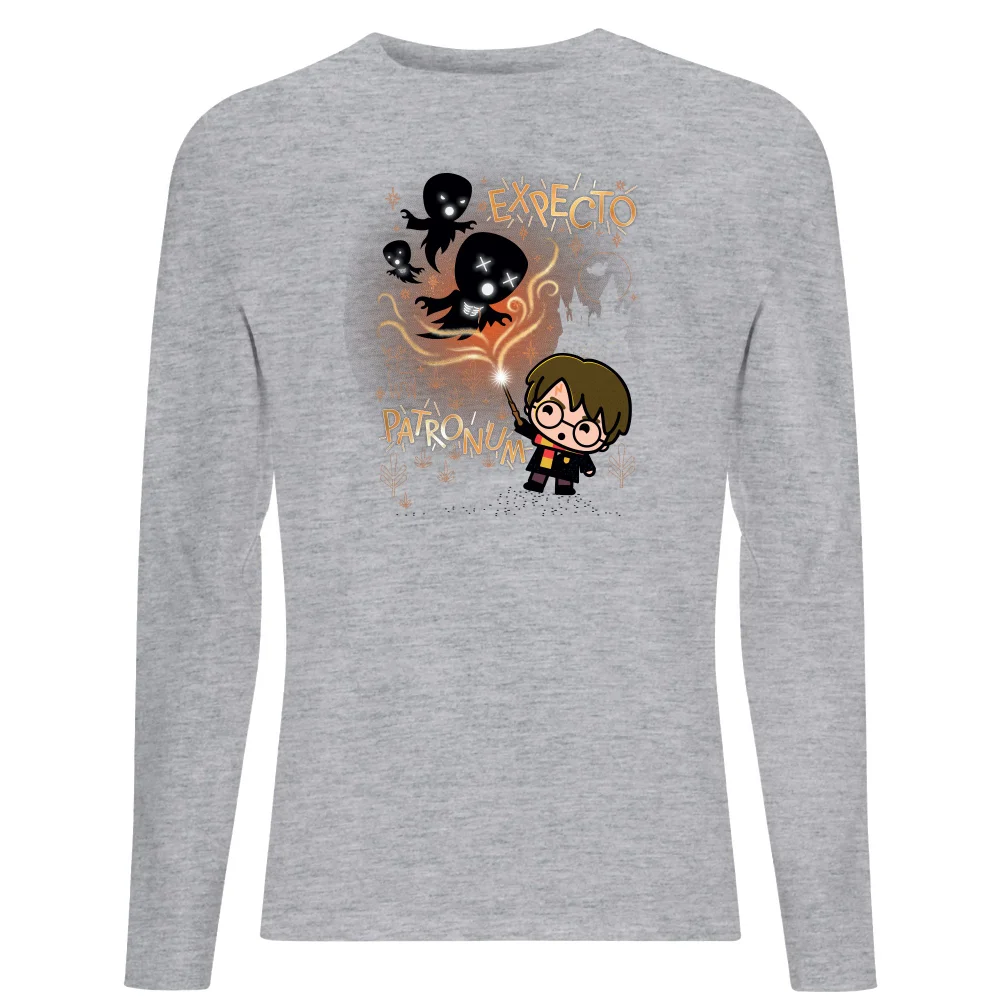 Harry Potter Kids Expecto Patronum Men's Long Sleeve T-Shirt - Grey - S Image 1