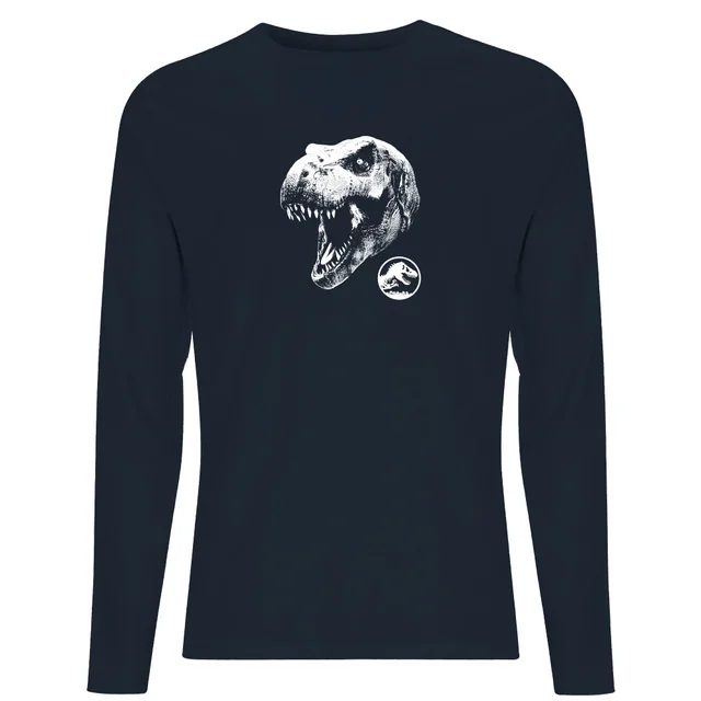 Jurassic Park T Rex Men's Long Sleeve T-Shirt - Navy