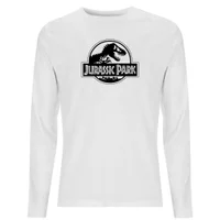 Jurassic Park Logo Men's Long Sleeve T-Shirt - White - undefined undefined